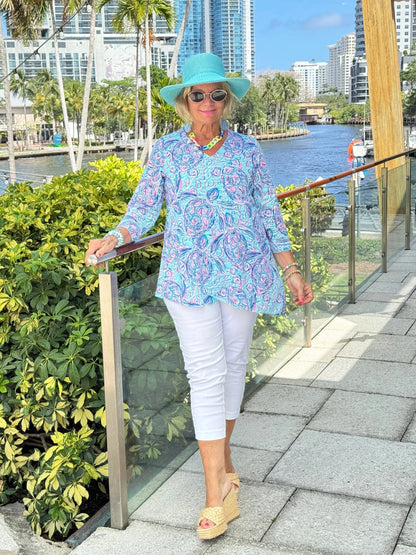 BLUE TURTLE ASYMMETRIC TOP