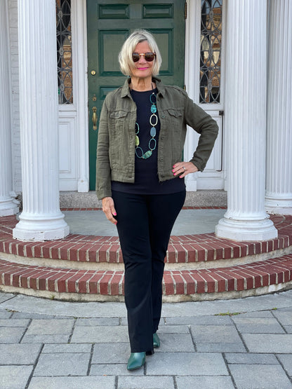 LULU-B NEW OLIVE LINEN JACKET
