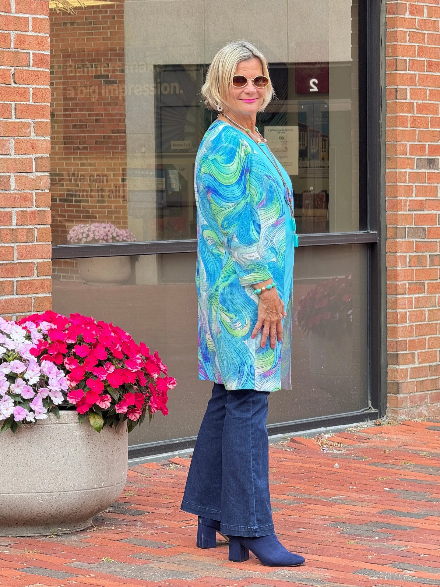 COLOR SPLASH CARDIGAN - BOUNTIFUL