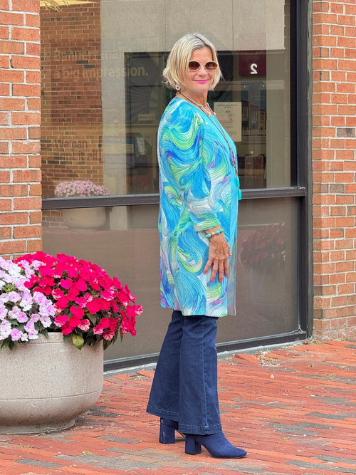COLOR SPLASH CARDIGAN - BOUNTIFUL