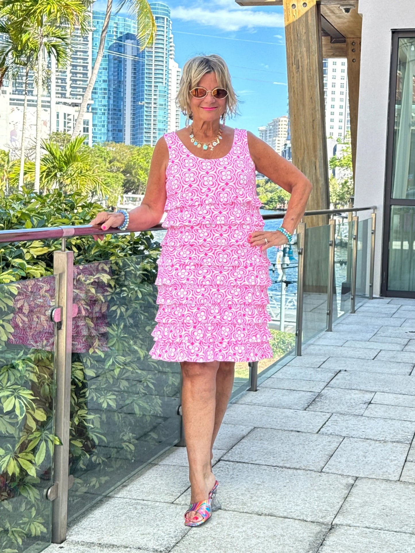 LULU B TROPIC PETALS CHA CHA DRESS