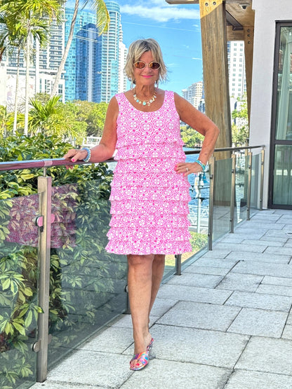 LULU B TROPIC PETALS CHA CHA DRESS