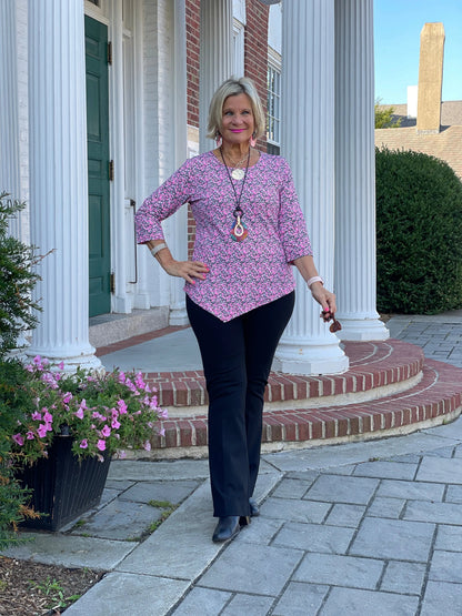 AUBREY PINK ASYMMETRIC TOP