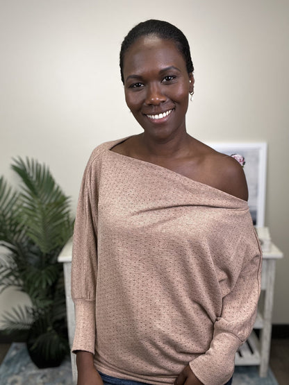 What's The Occasion Women's Sparkle Long Sleeve Top