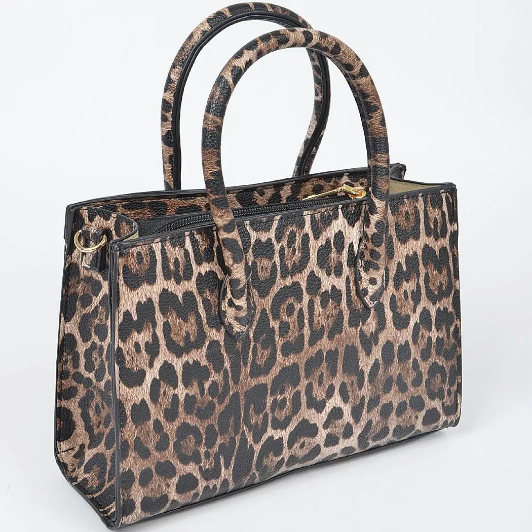 Faux Leo Medium Tote Bag