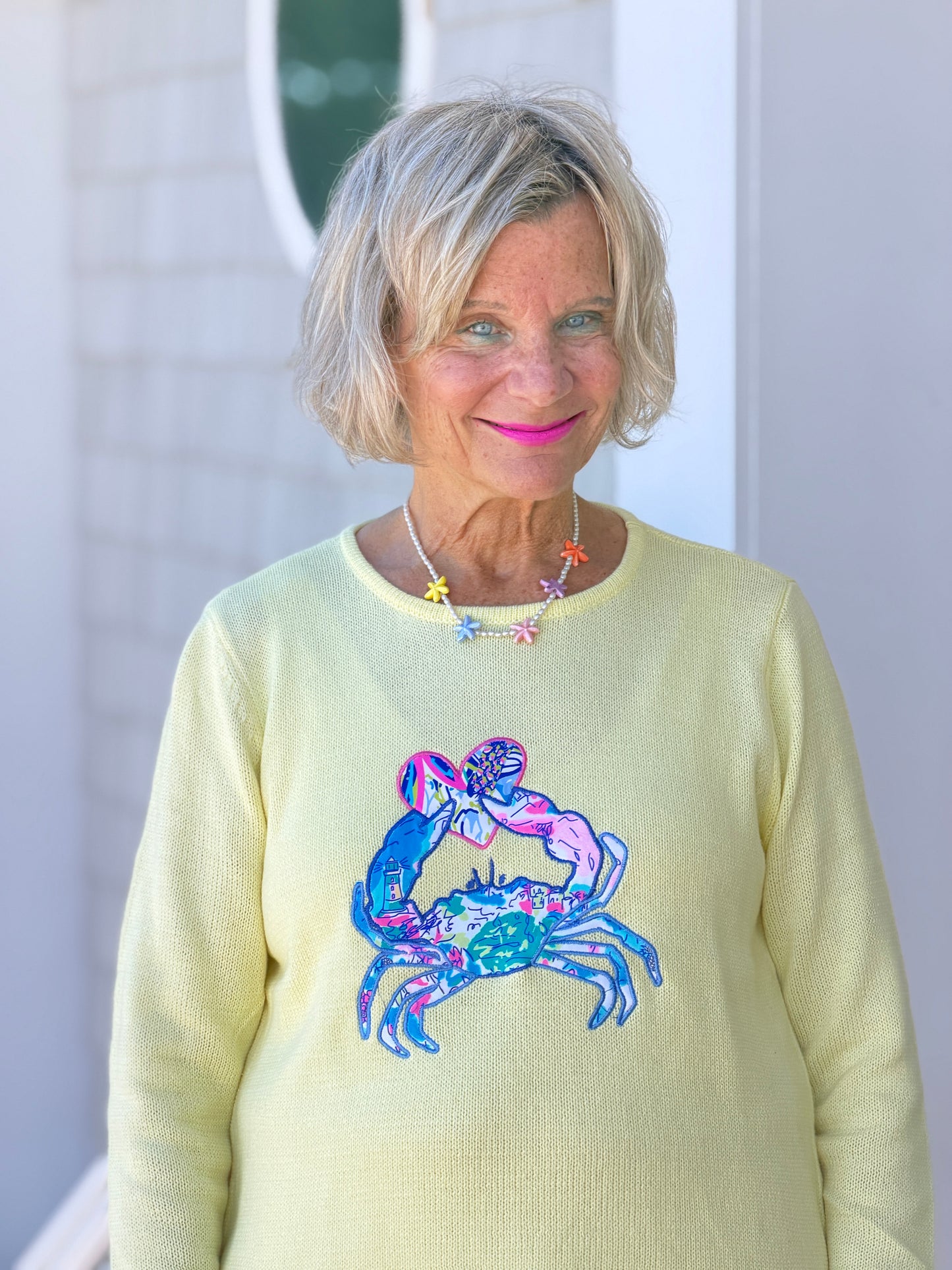 BEACH CLUB YELLOW CRAB SWEATER