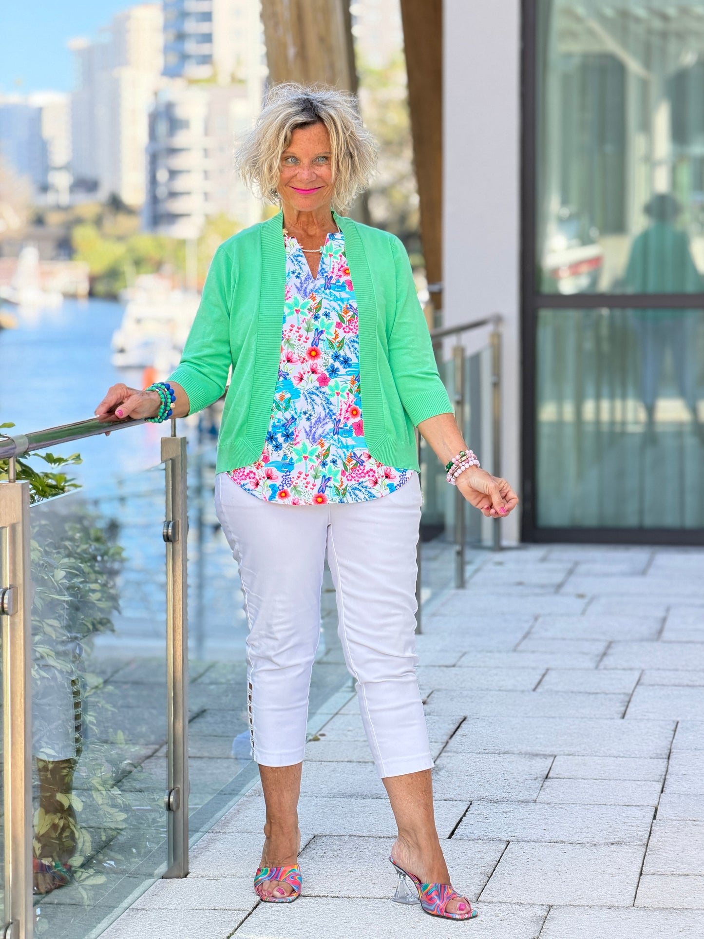 LULU P PARADISE GARDEN NOTCH TOP
