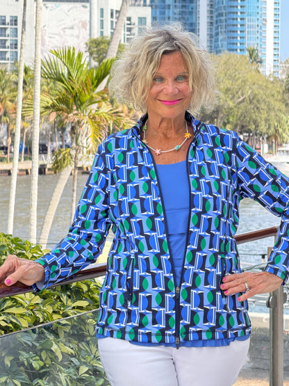 Lulu B Seaport Geo Full Zipper Jacket