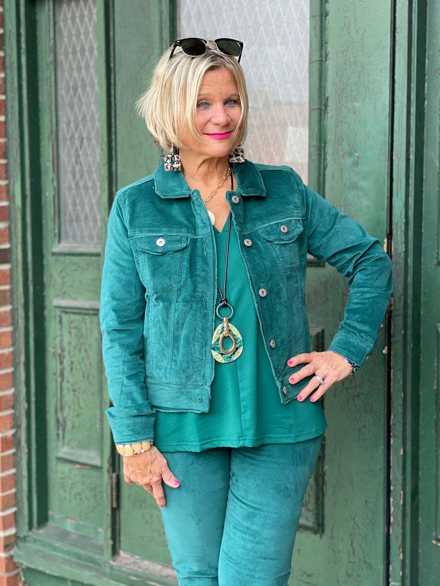 LULU-B EMERALD  VELOUR JACKET