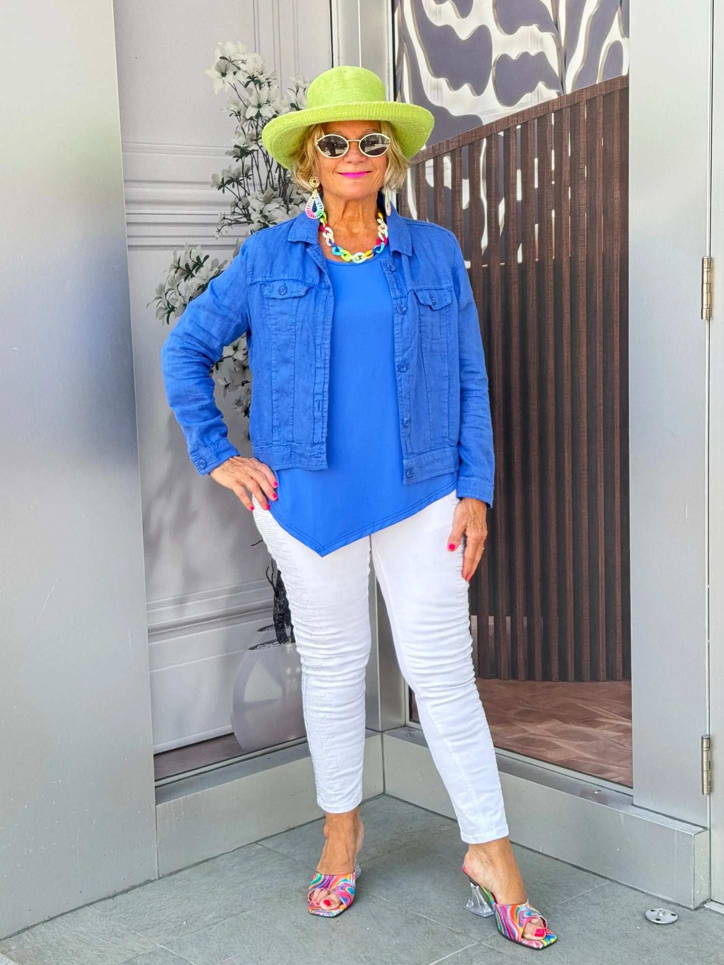 LULU B BLU LINEN JACKET