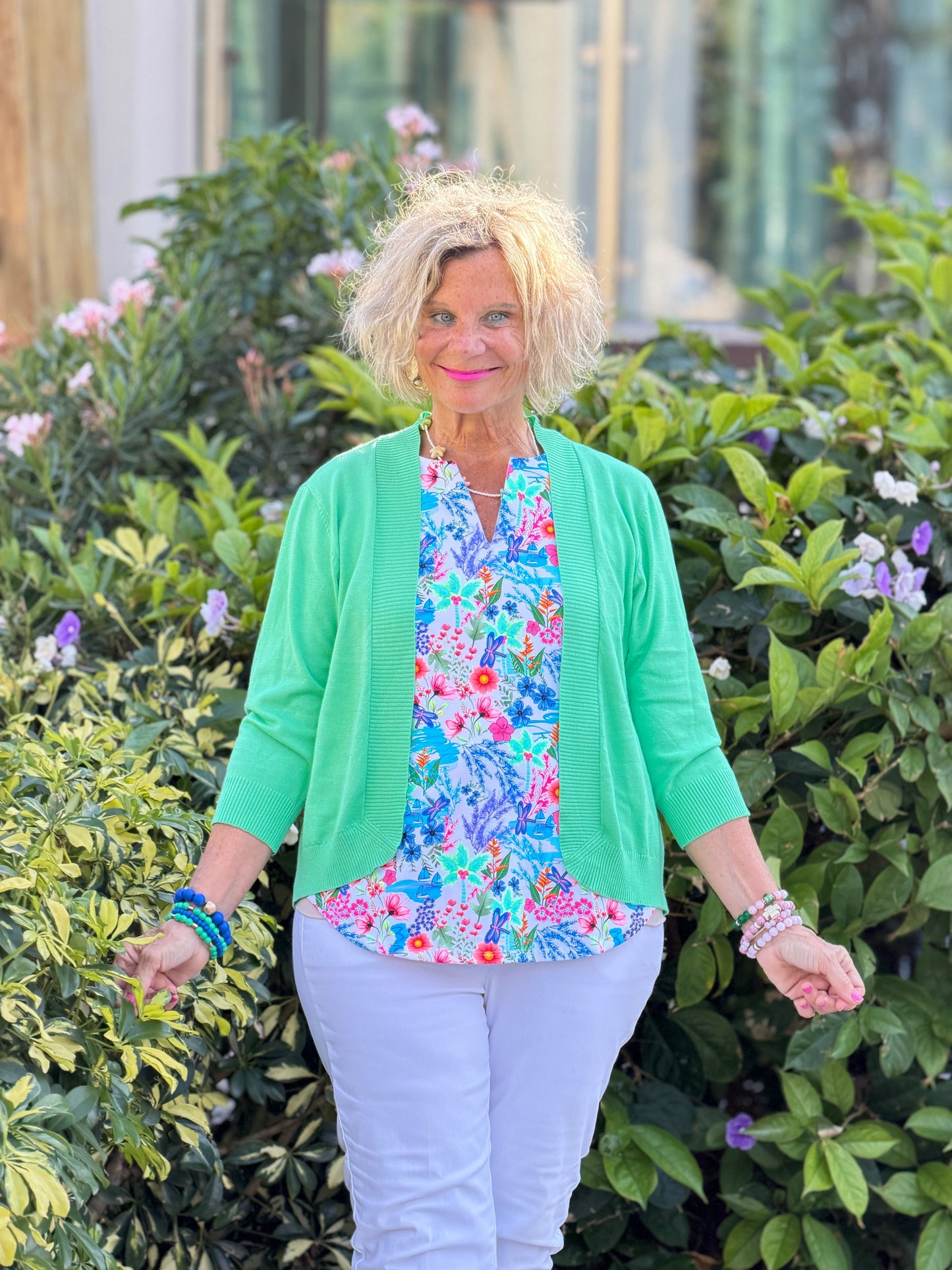 LULU P PARADISE GARDEN NOTCH TOP