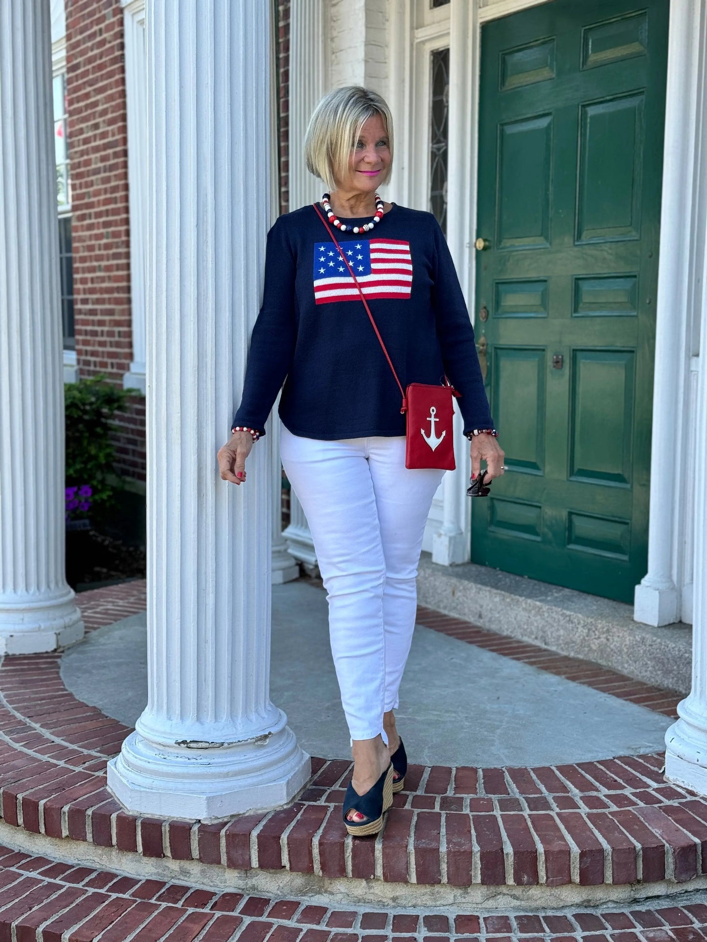 LULU-B NAVY FLAG SWEATER