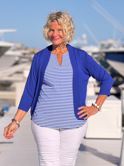 HARBOR BLUE SLEEVELESS TANK