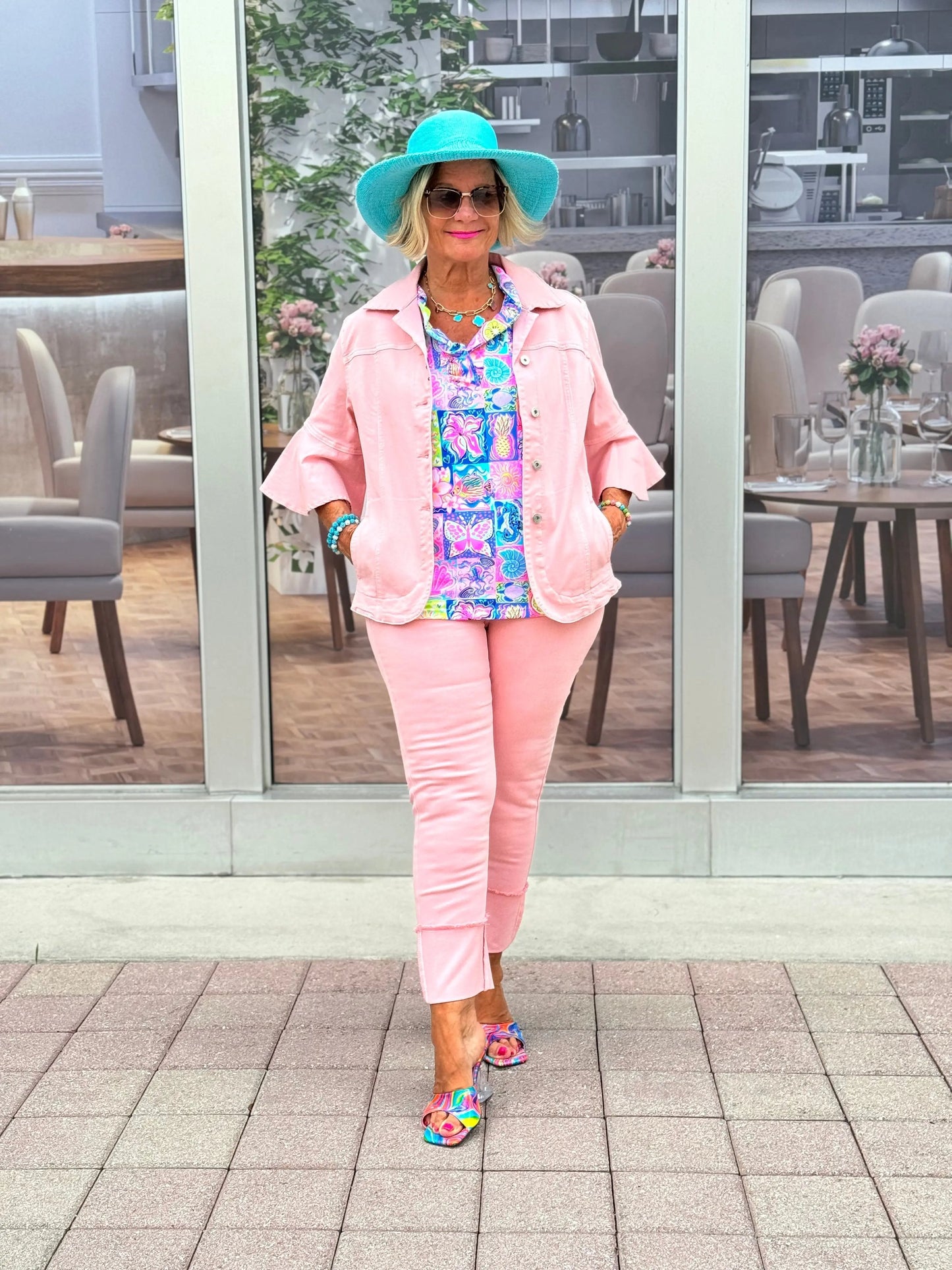 Ethyl Easy Breeze Pink Crop Pant - Gravity