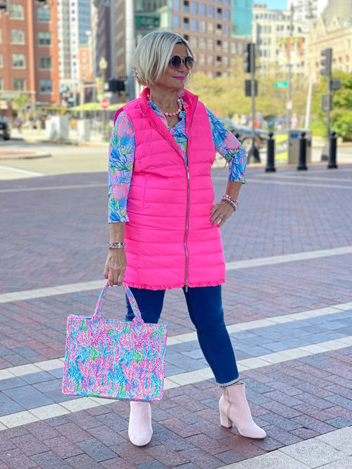 LULU-B HOT PINK PUFFER VEST