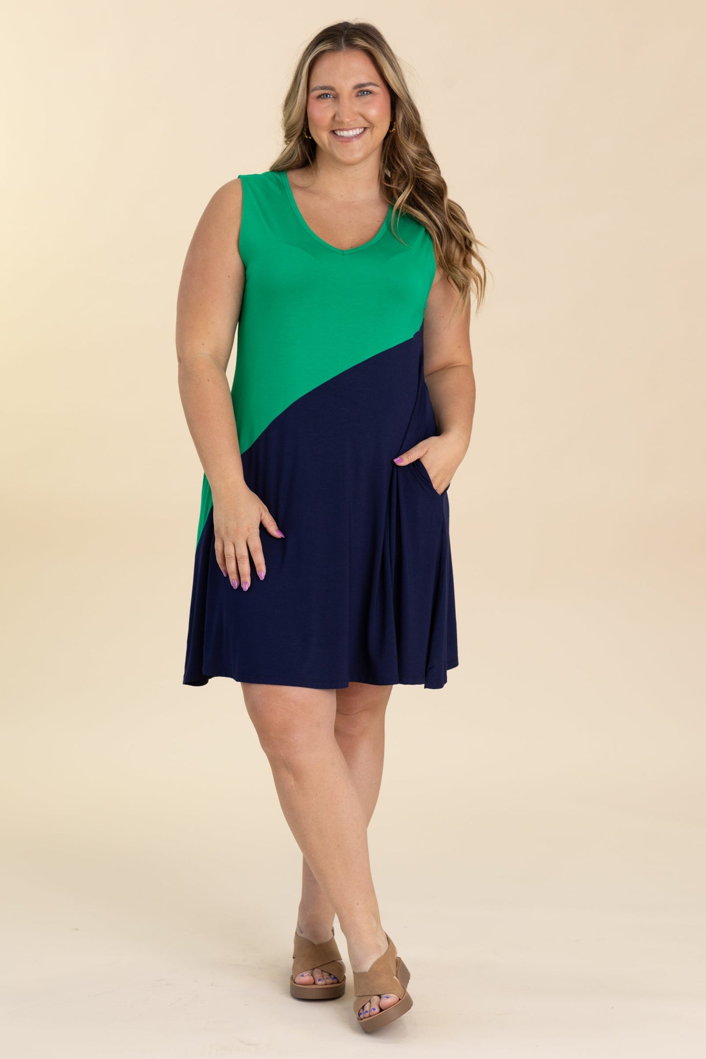 Colorblock Knit Dress