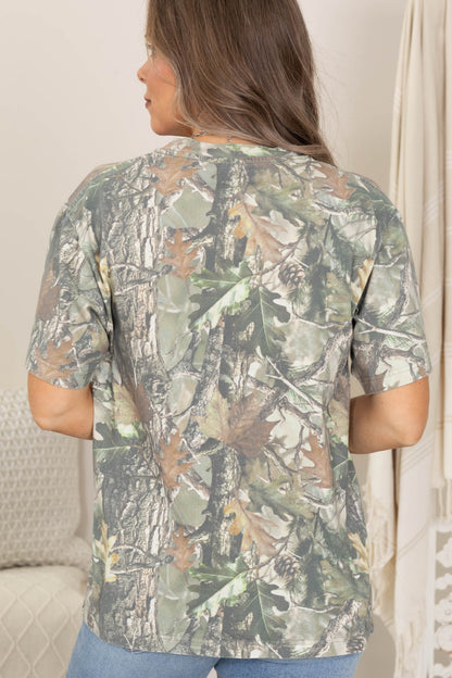 Camo Jesus Loves You Oversized Tee