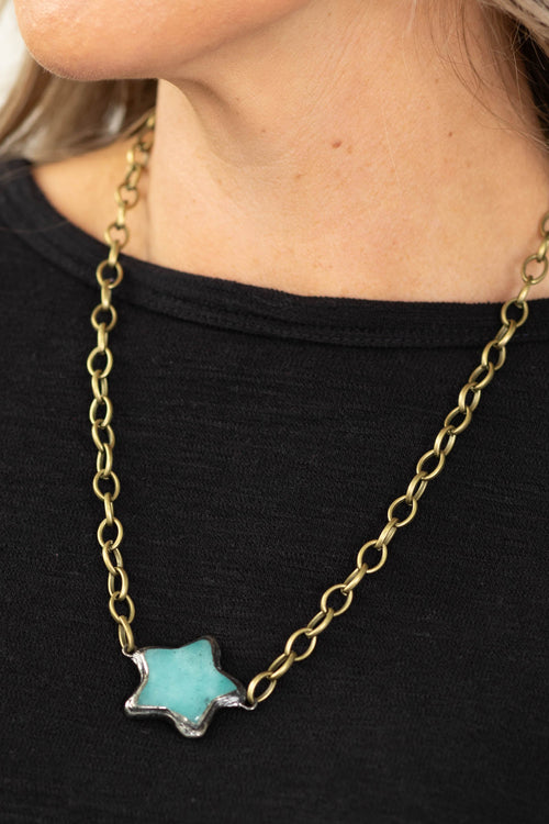 Bronze With Amazonite Star Necklace