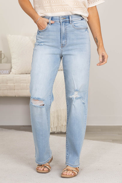 Cello Light High Rise Dad Jeans