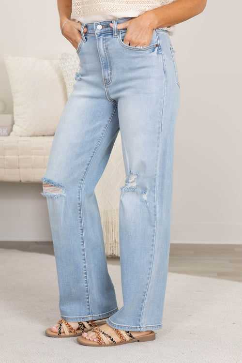 Cello Light High Rise Dad Jeans
