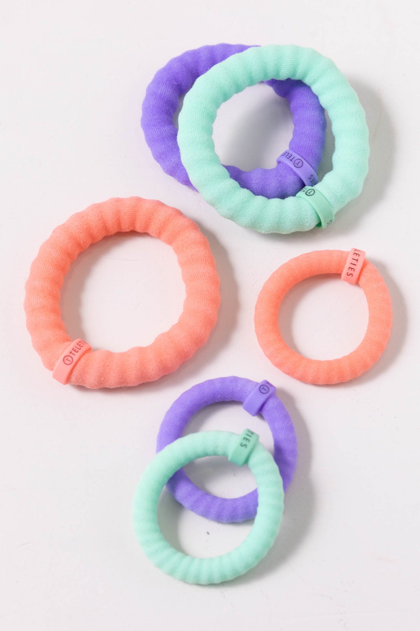 Coral Rush Nylon Hair Ties