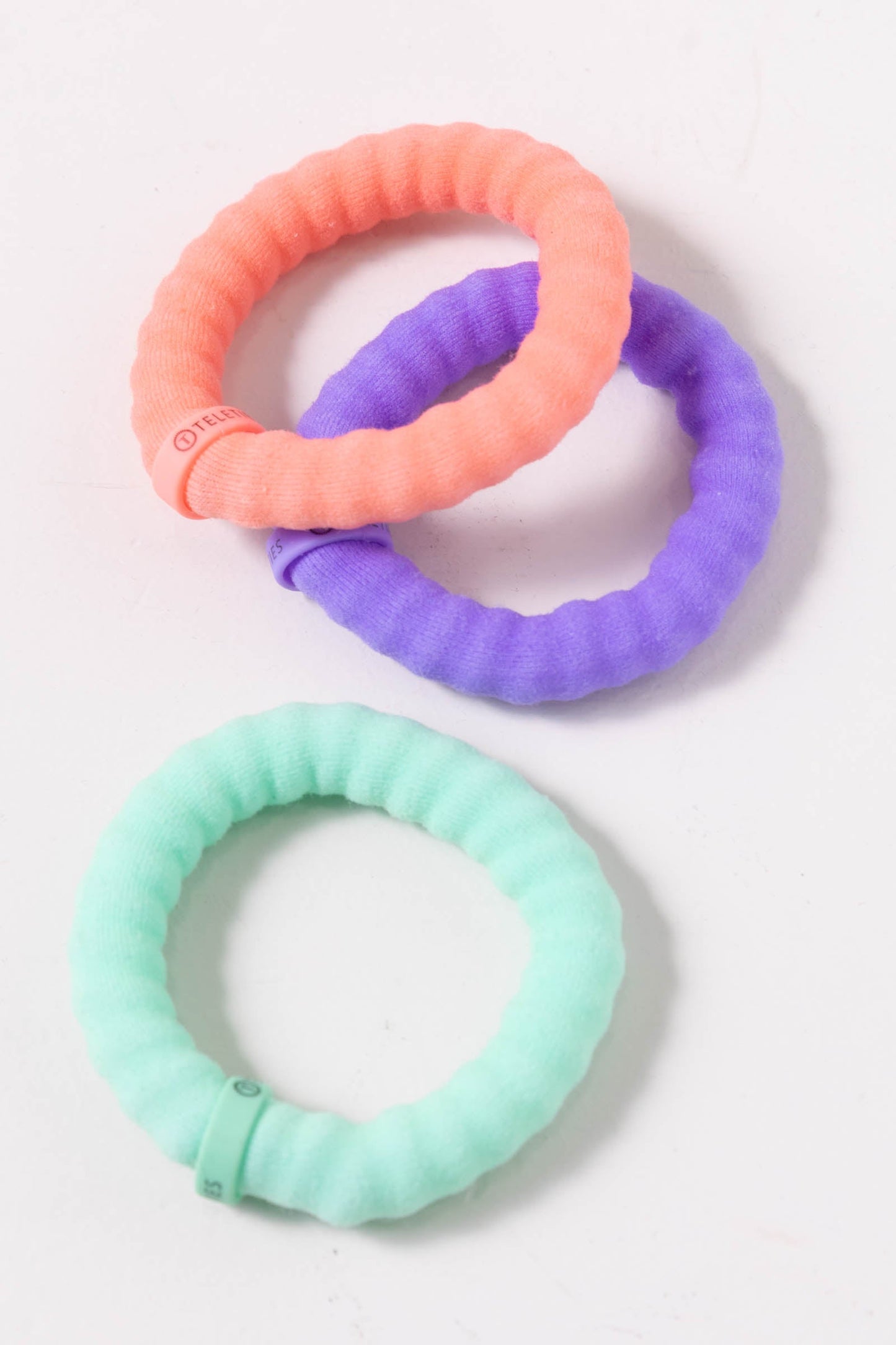 Coral Rush Nylon Hair Ties