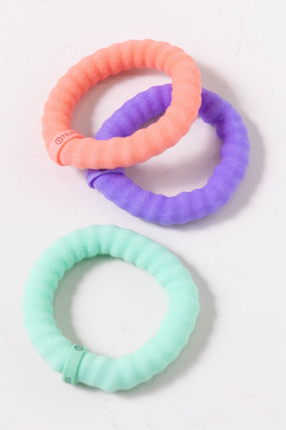 Coral Rush Nylon Hair Ties