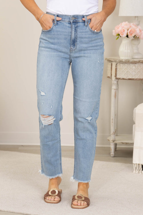 Cello High Rise Mom Fit Jeans