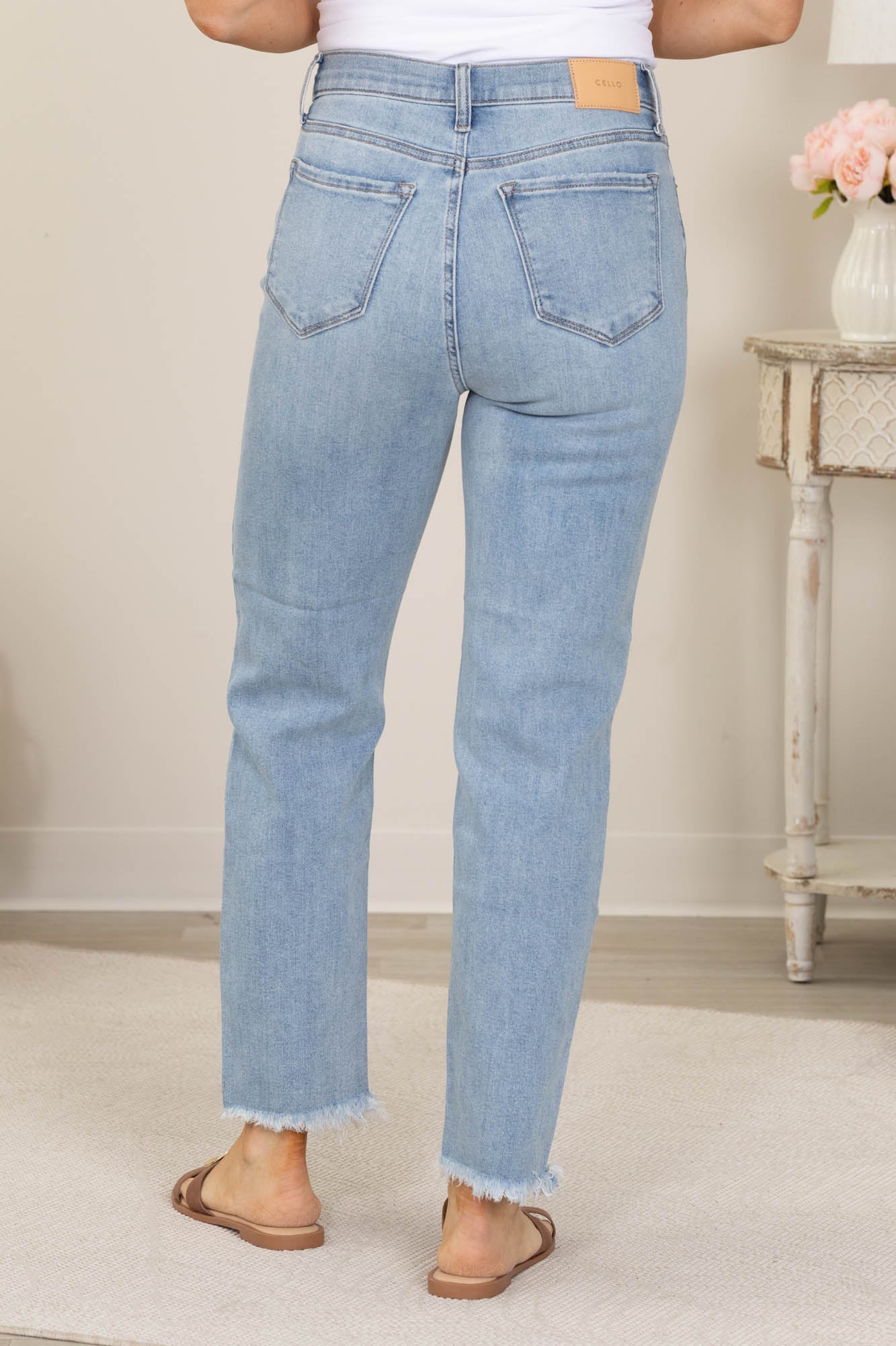 Cello High Rise Mom Fit Jeans