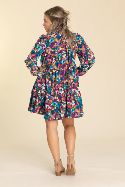 Copper Tie Shoulder Maxi Smocked Dress