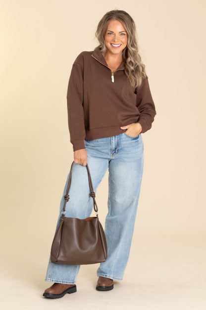 Brown Shoulder Tote Bag
