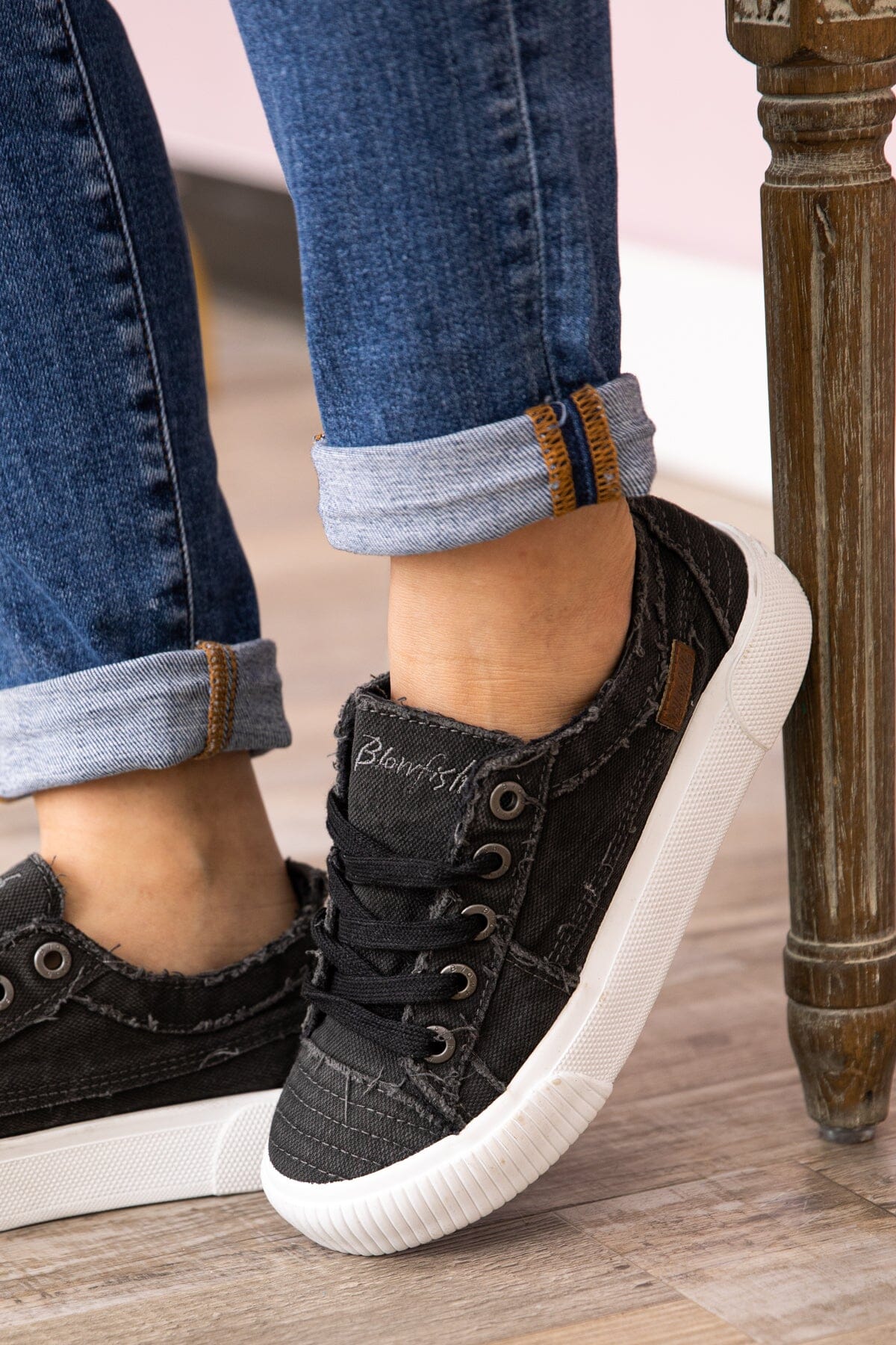 Charcoal and White Sneakers