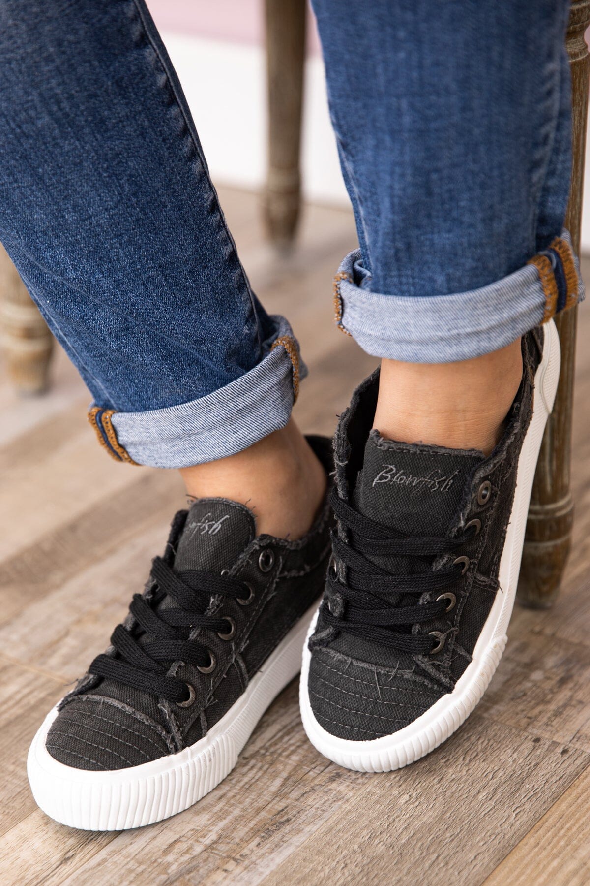 Charcoal and White Sneakers