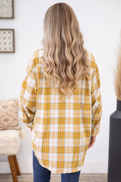 Cinnamon and Ivory Multicolor Plaid Top