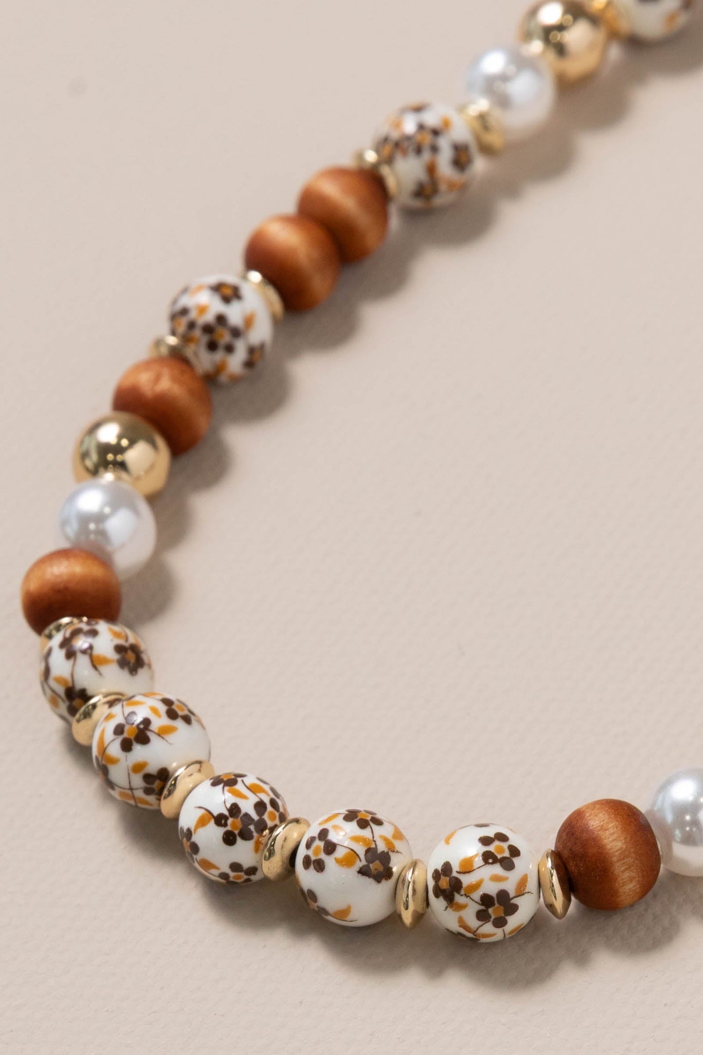 Ceramic Pearl Bead Necklace
