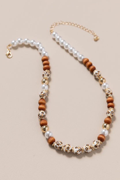 Ceramic Pearl Bead Necklace