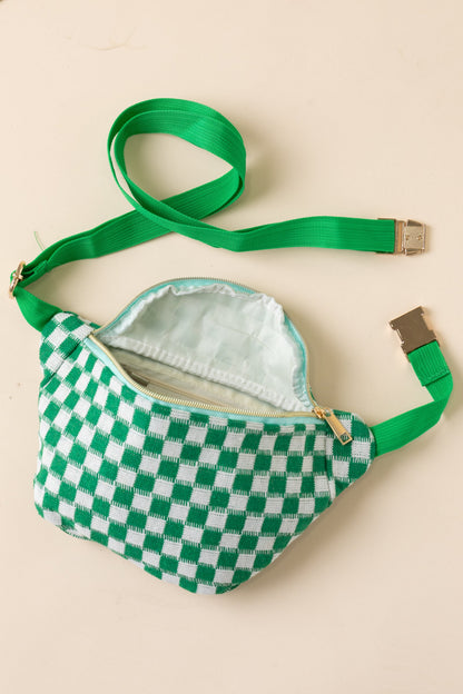 Checkered Waist Crossbody Sling Bags