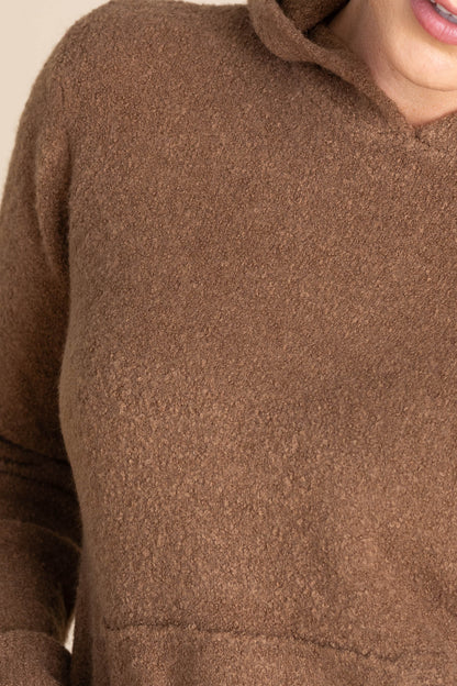 Brown Kangaroo Pocket Hoodie Sweater