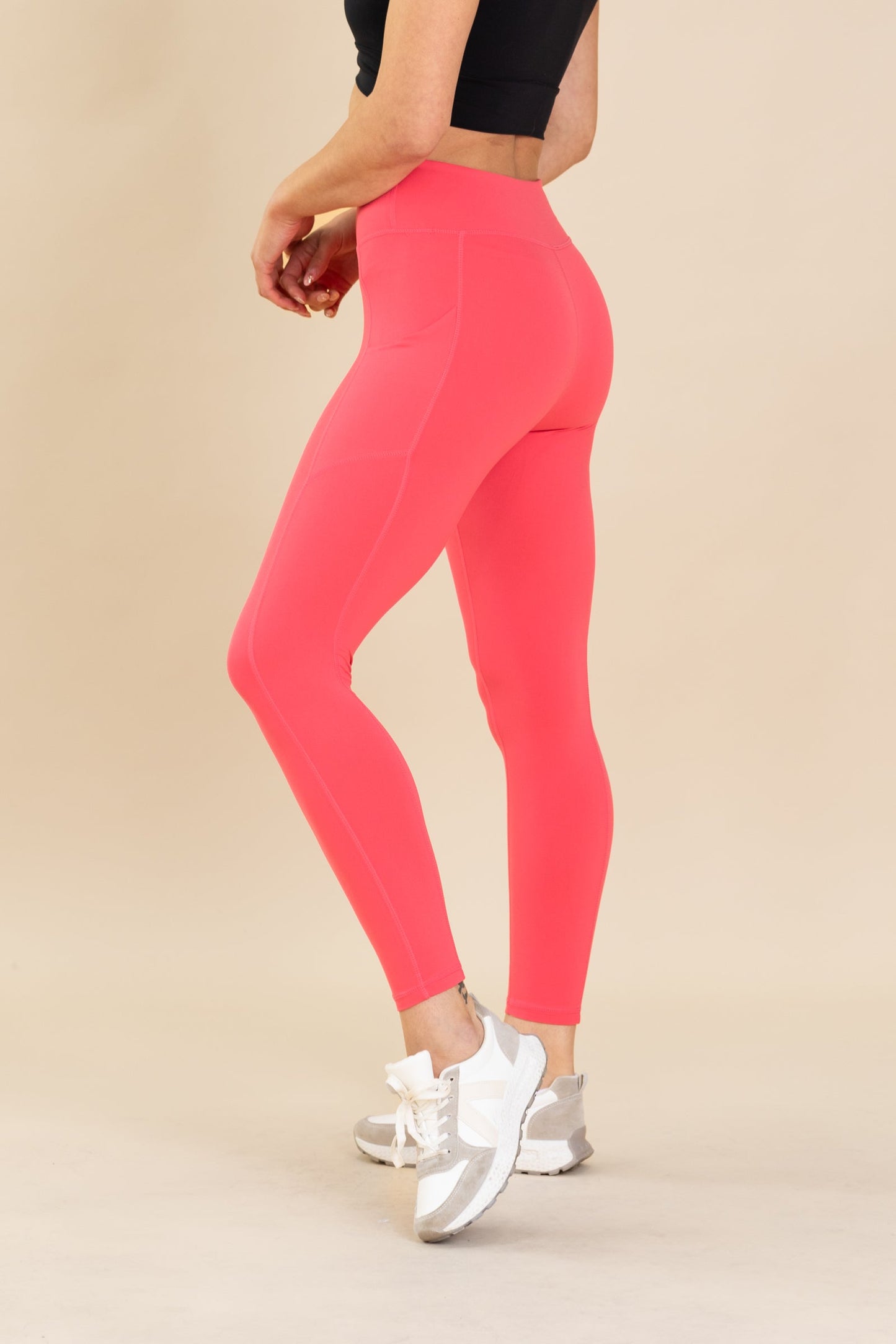 Buttery Soft Mid Rise Leggings With Side Pockets