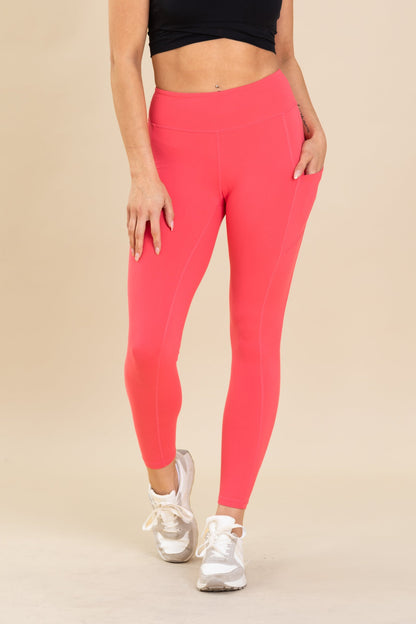 Buttery Soft Mid Rise Leggings With Side Pockets