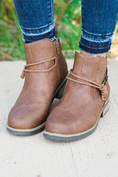 Brown Booties With Ankle Detail