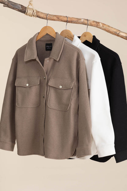 Collared Shackets With Chest Pocket