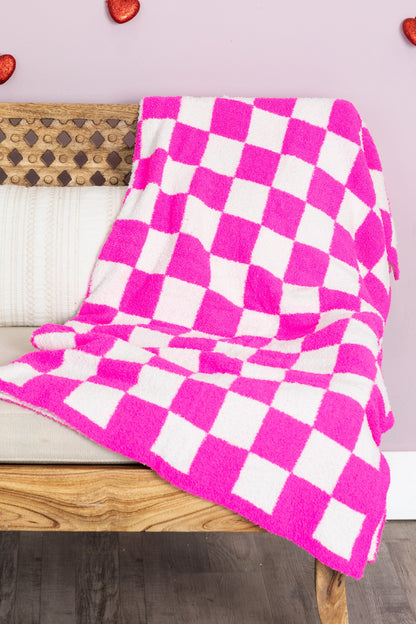 Checkerboard Print Blanket