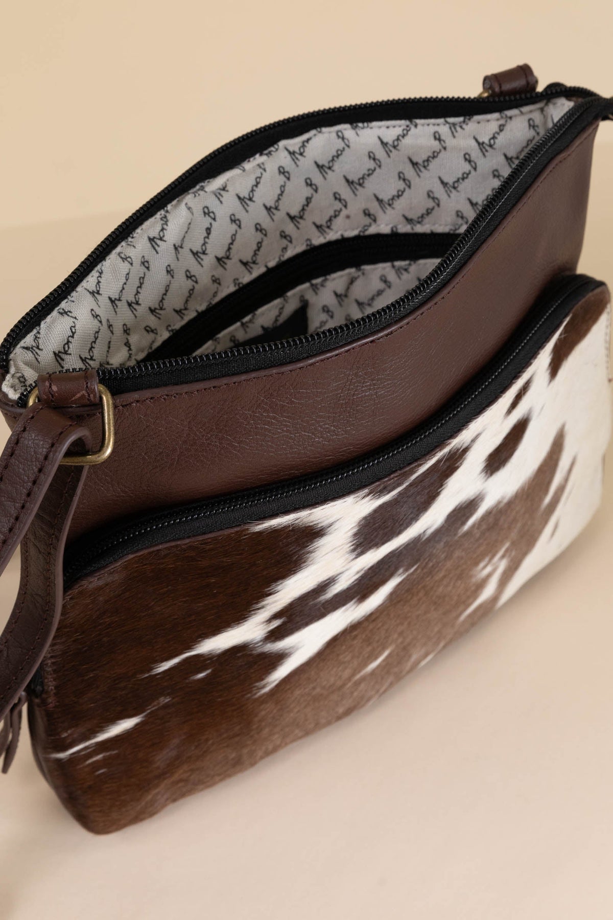 Brown Cowhide Crossbody