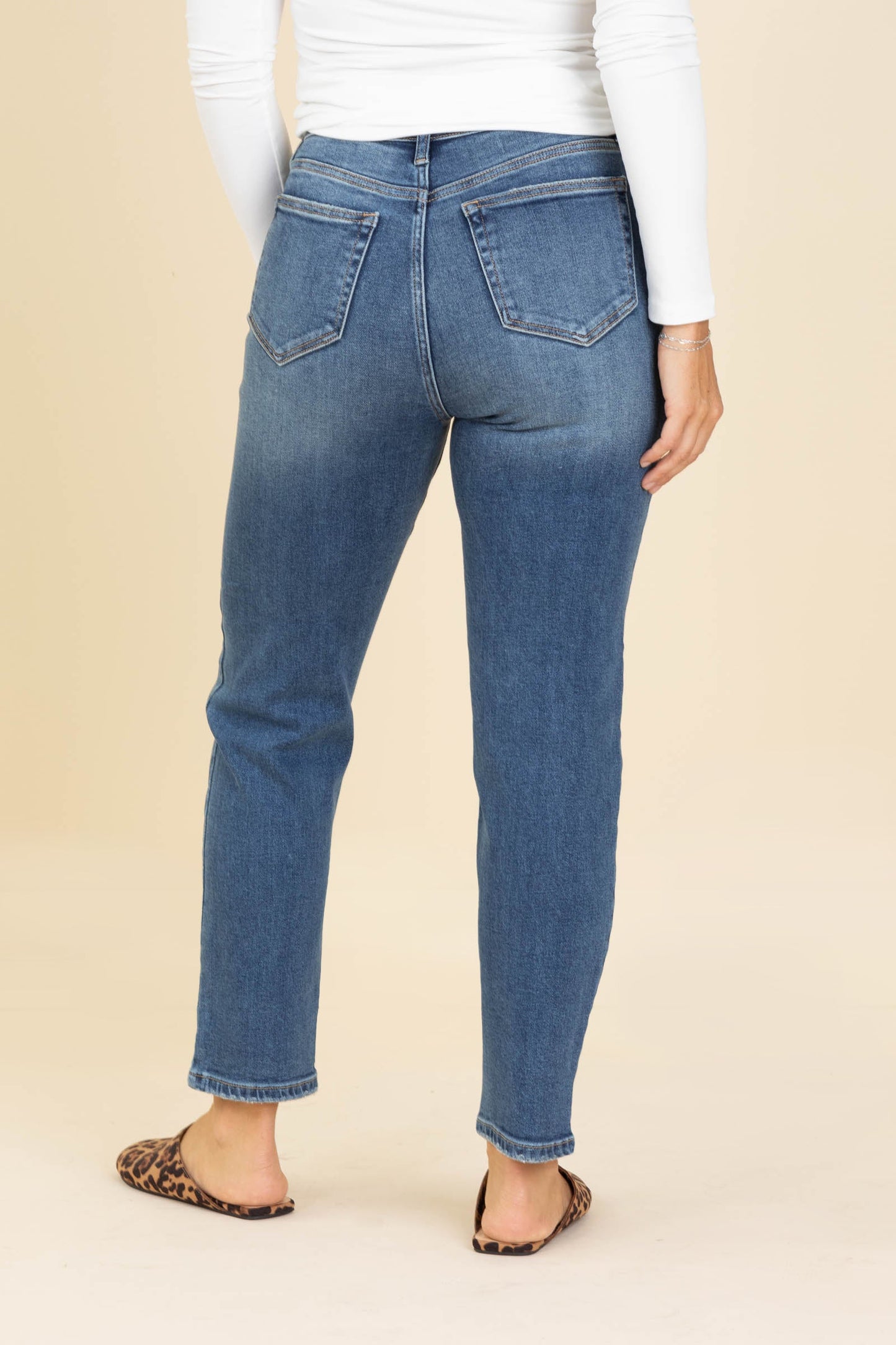Cello Dark Denim High Rise Straight Jean