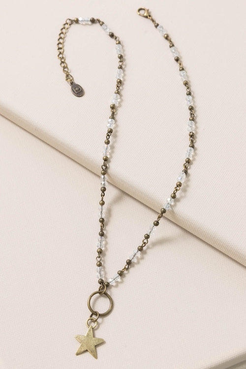 Bronze Star Necklace With Beads Necklace