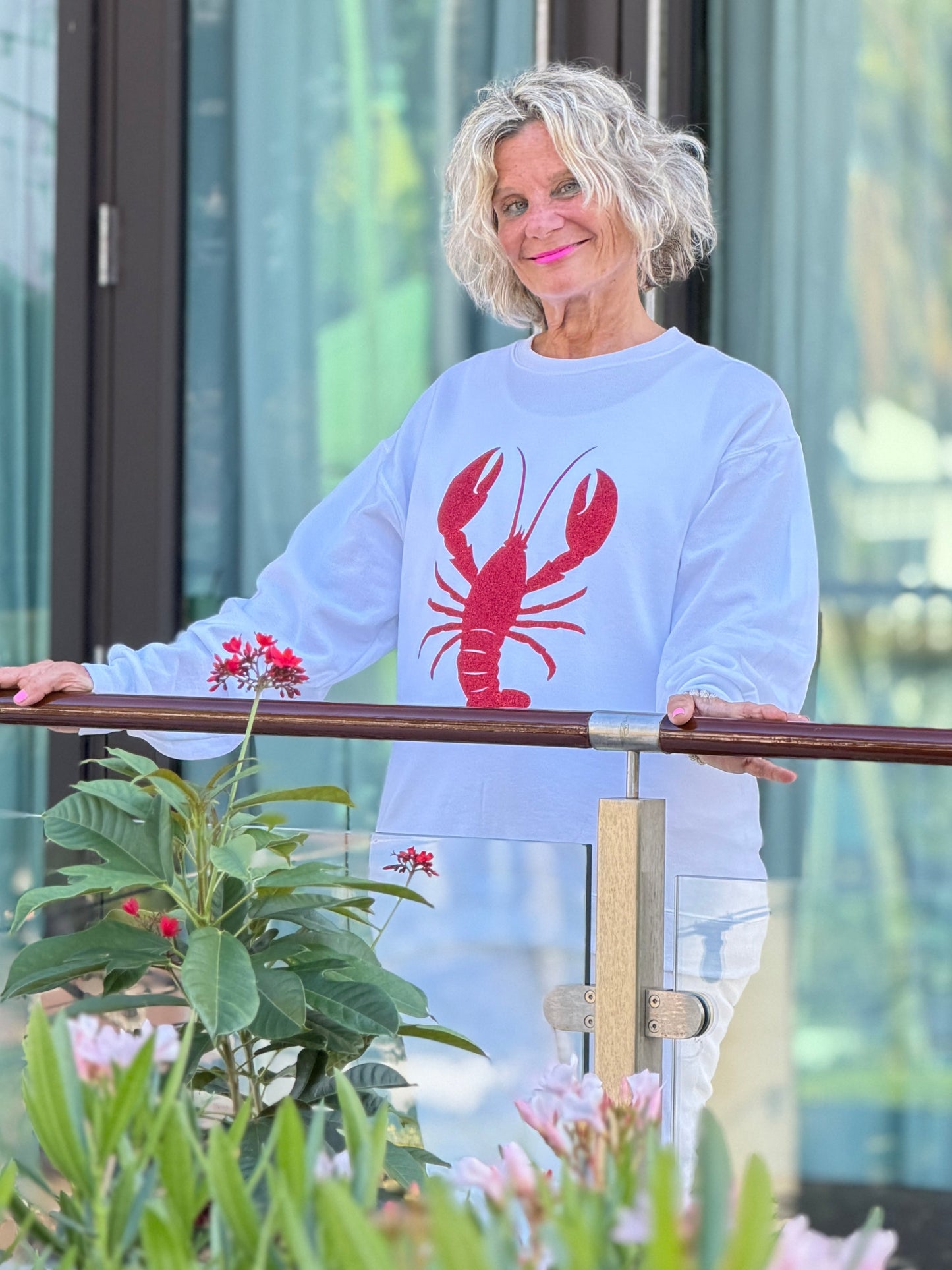 Glitter Red lobster  Sweatshirt