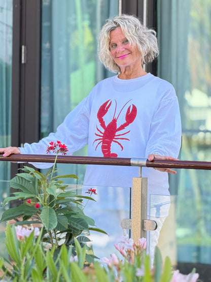Glitter Red lobster  Sweatshirt
