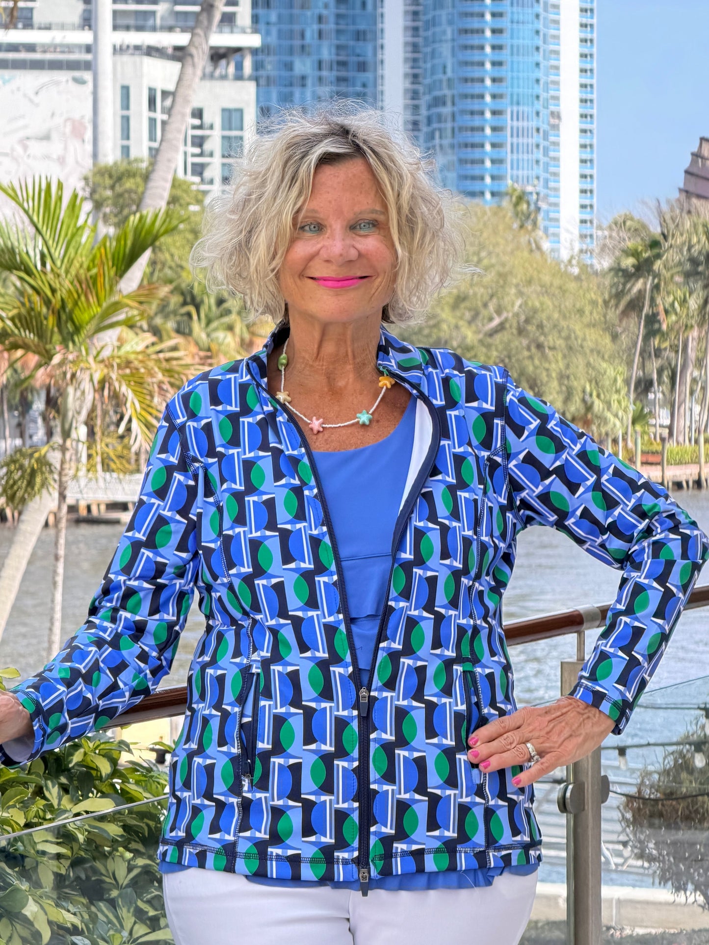 Lulu B Seaport Geo Full Zipper Jacket