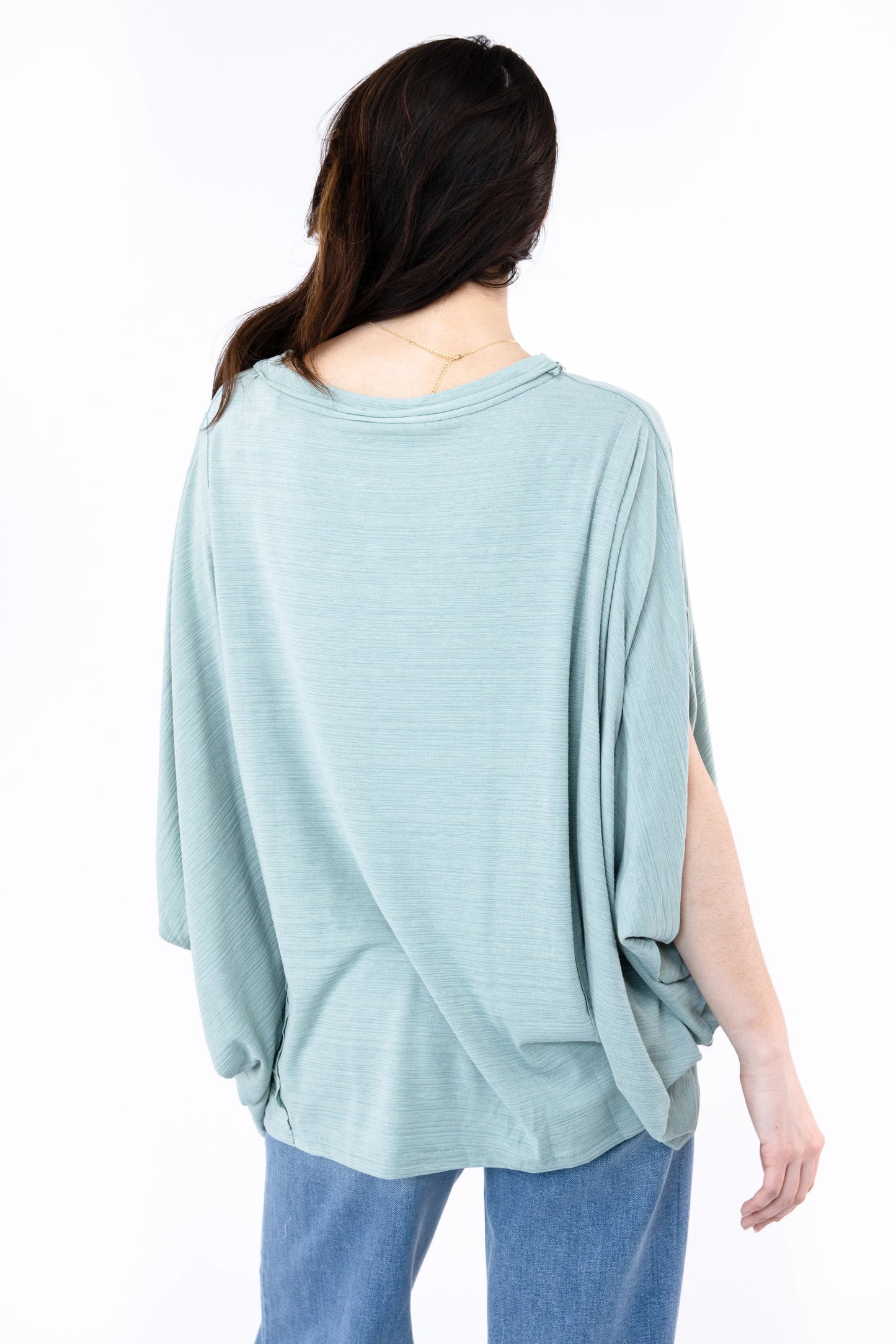 Oversized Hi-Lo Short Sleeve Top